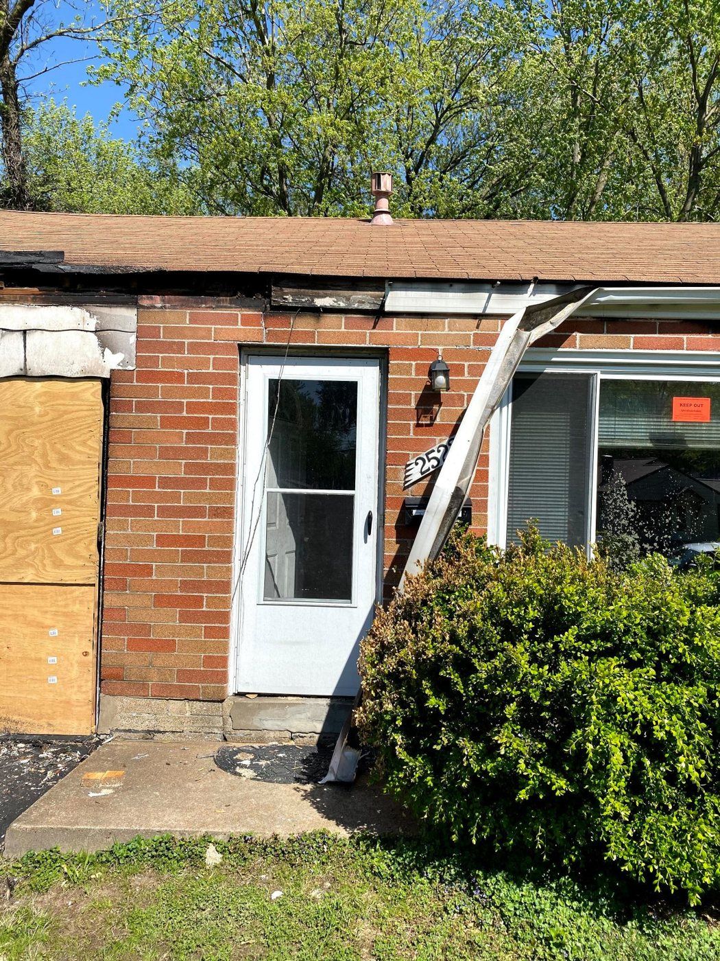 Fire-Damaged Home Repaired: Before and After in St. Louis, MO — before
