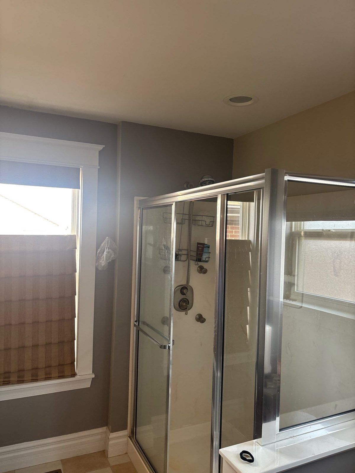 Before: the original shower