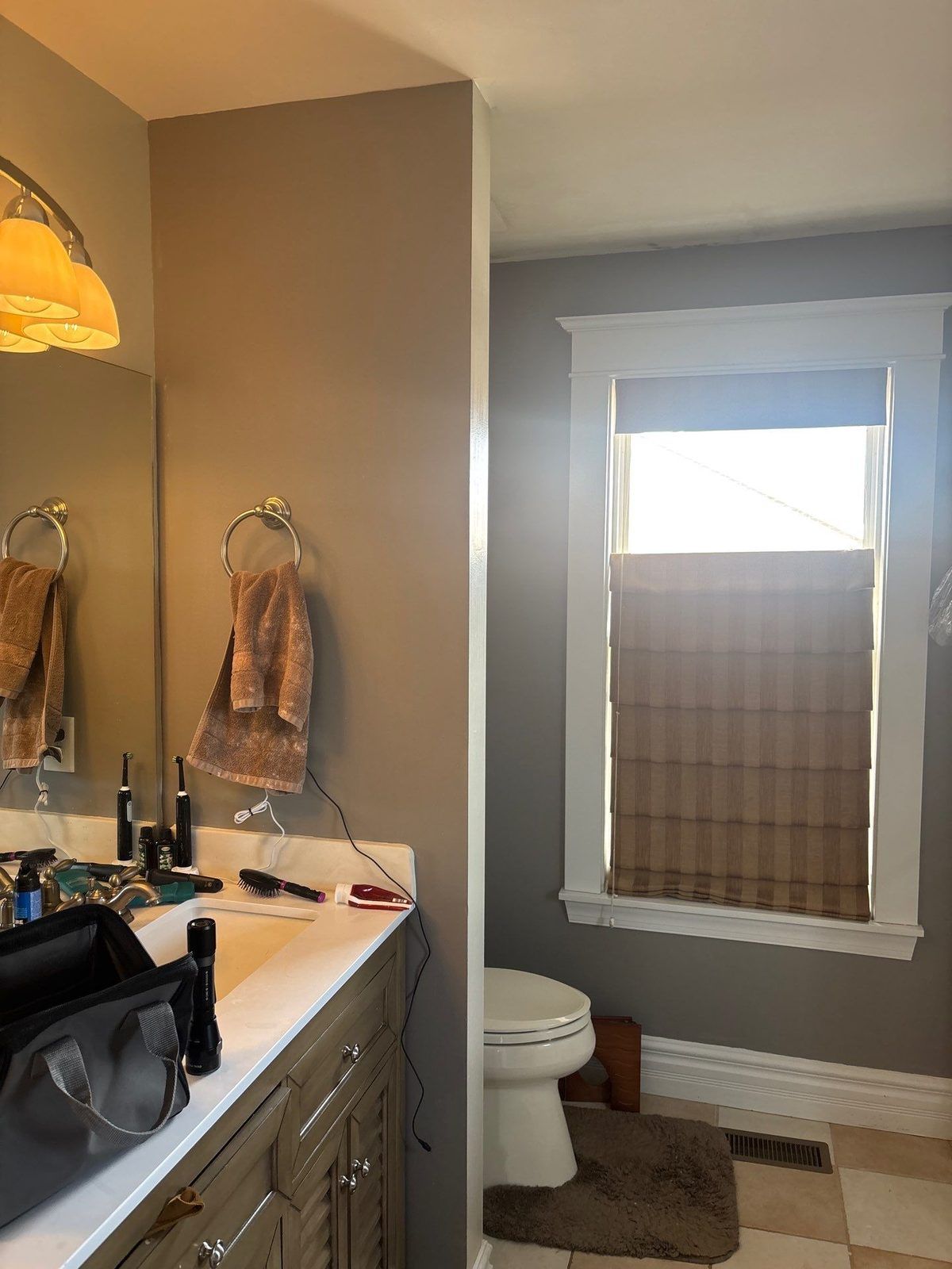 Before: the original vanity