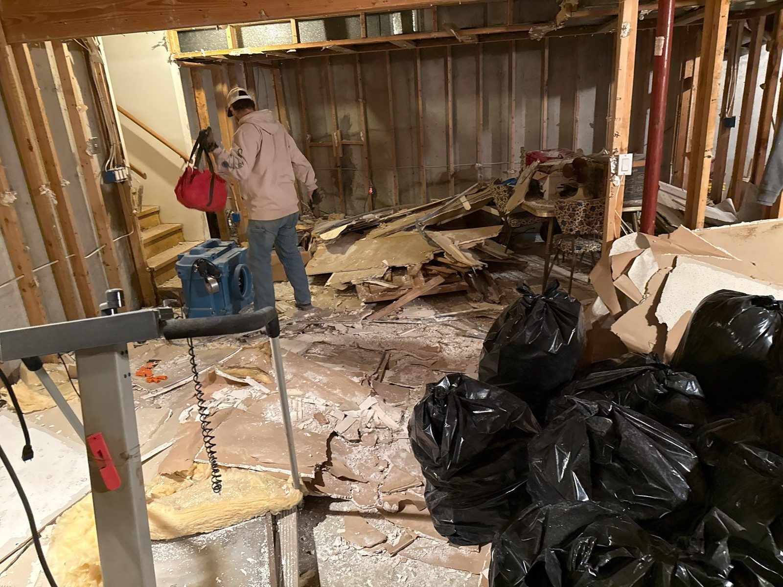 Removing damaged materials
