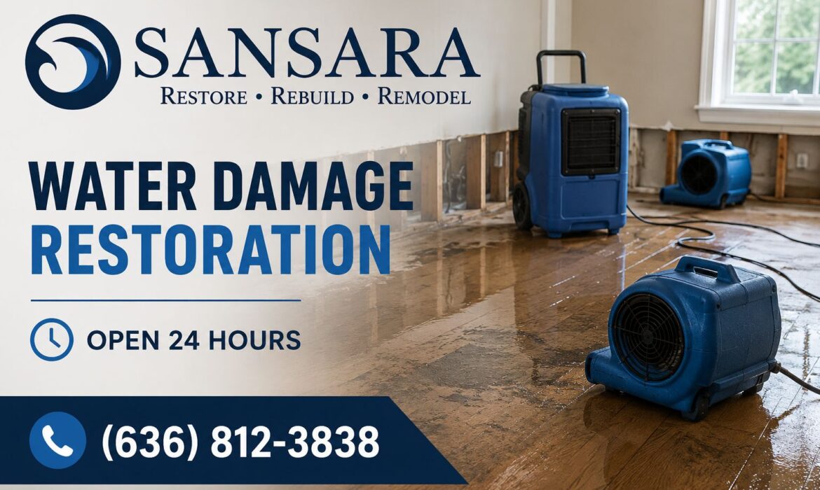 water damage restoration company banner